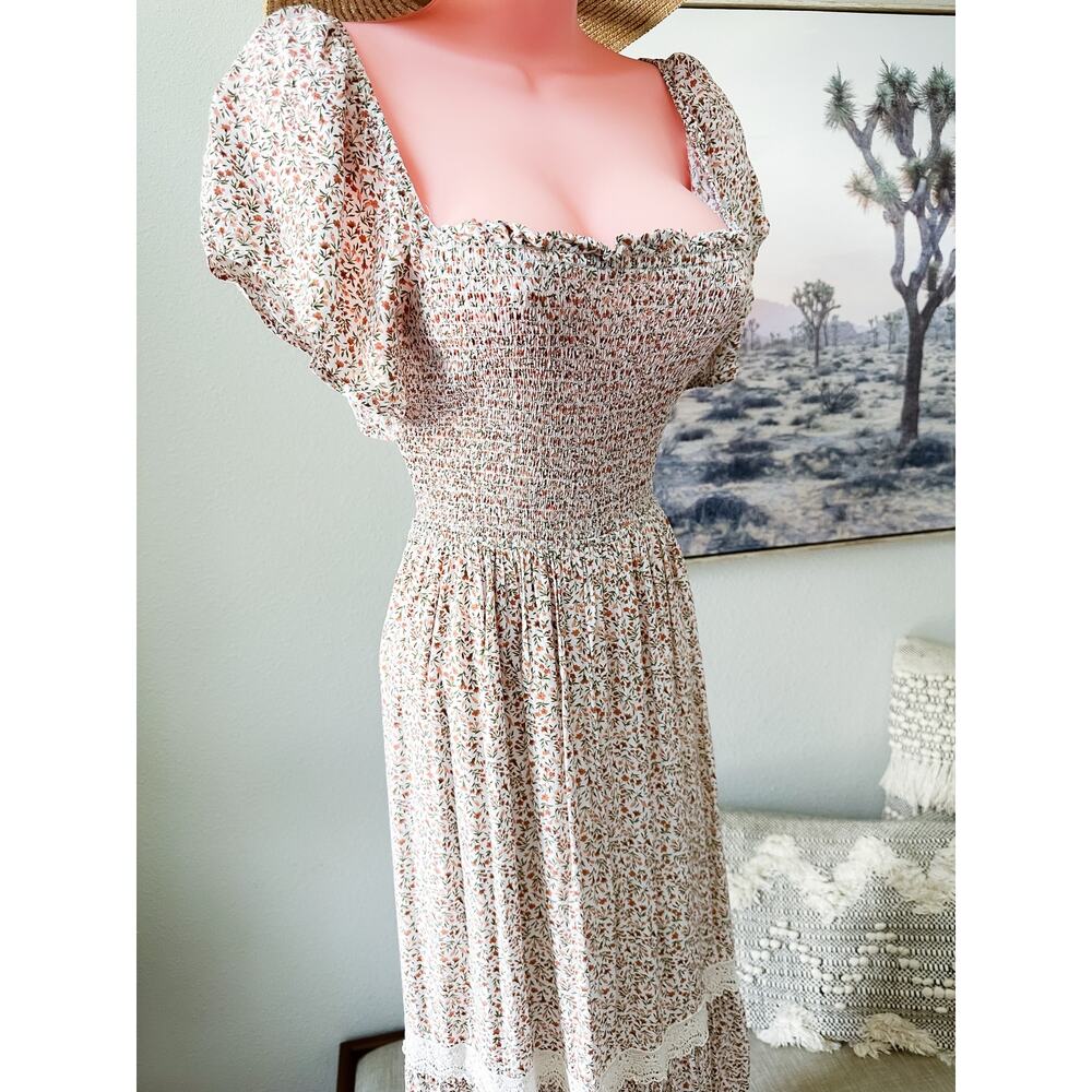 Milkmaid Romance meets Morning Light Prairie Romance Cottagecore maxi dress - Picture 3 of 8